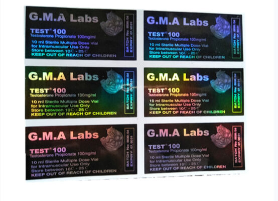 시험 Enanthate를 위한 Dragan 디자인 검정 홀로그램 10ml 병 상표