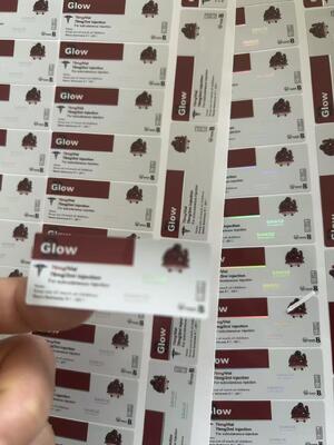 광택 70mg Pvc 자기 접착성 펩타이드 수포 라벨