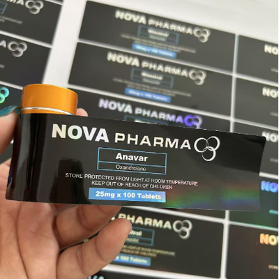 Anavar 20mg 레이저 소재 PET 플라스틱 병 라벨