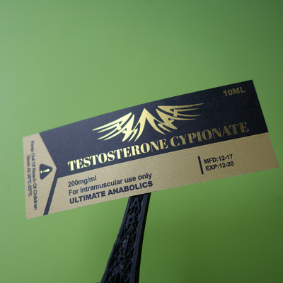 광택 내유성 금박 10ml 단백 동화 약병 스티커