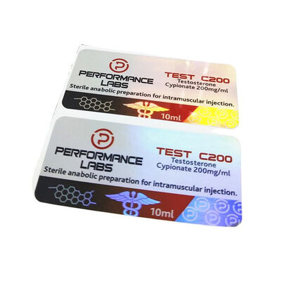 6x3cm 레이저 PET은 광택이 나는 버니싱과 10 밀리람베르트 물약병 브랜드를 촬영합니다