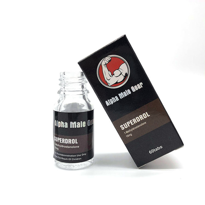 250gsm 백색 마분지 알파 남성 장치 Superdrol 작은 유리병 상표 및 상자