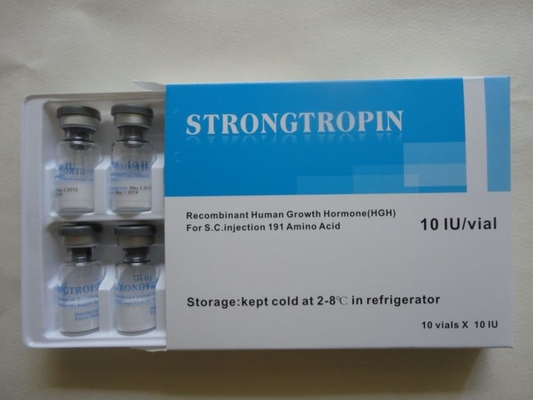 전단지 인쇄가 있는 Strongtropin 10iu HG 2ml 작은 유리병 상자