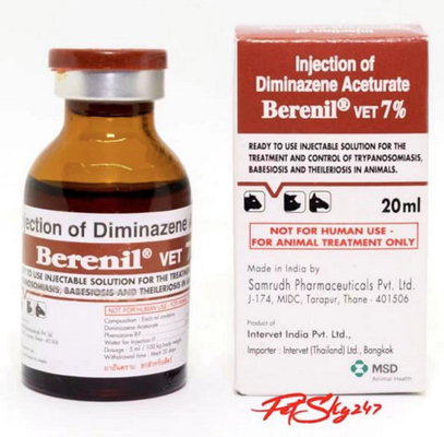 Diminazene 아세테이트 주입 라벨 및 상자
